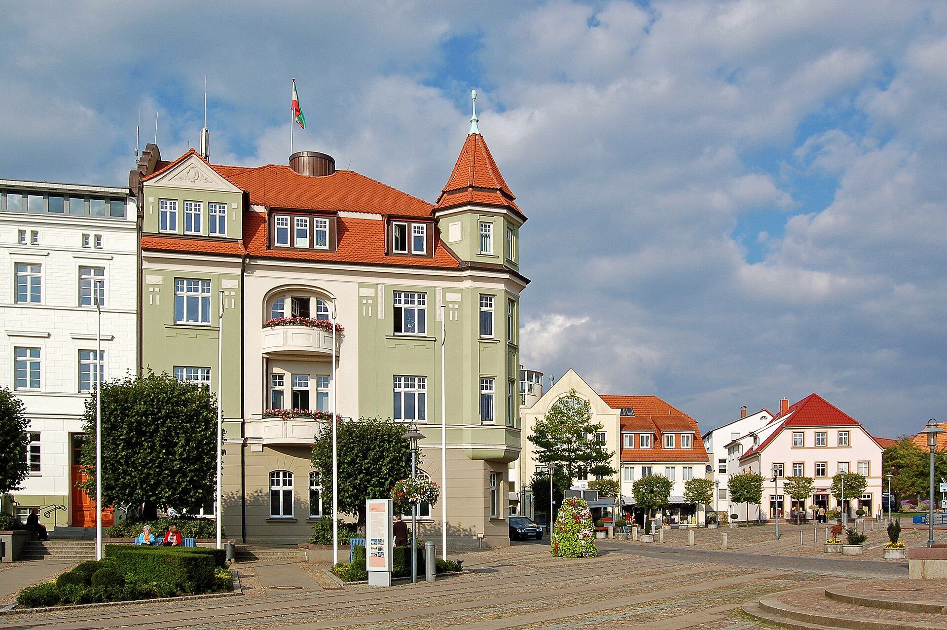 Der Markt in Bergen auf Rügen